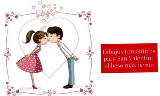 Romantische Zeichnungen und Herzen zum Valentinstag: der zarteste Kuss