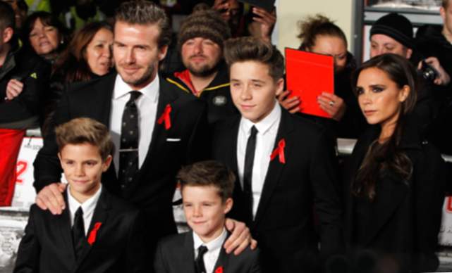 La famiglia Beckham dedica molte frasi d'amore