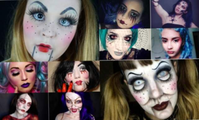 Halloween make-up pop ideeën