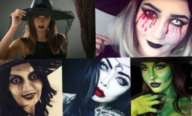 Hexen Make-up Ideen für die Nacht vom 31. Oktober