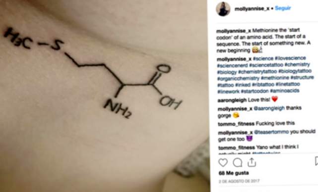 Ce tatouage ne convient que pour quelqu'un qui aime la science
