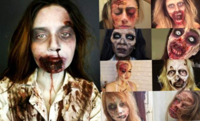 Schminke dich wie ein Zombie an Halloween: Ideen