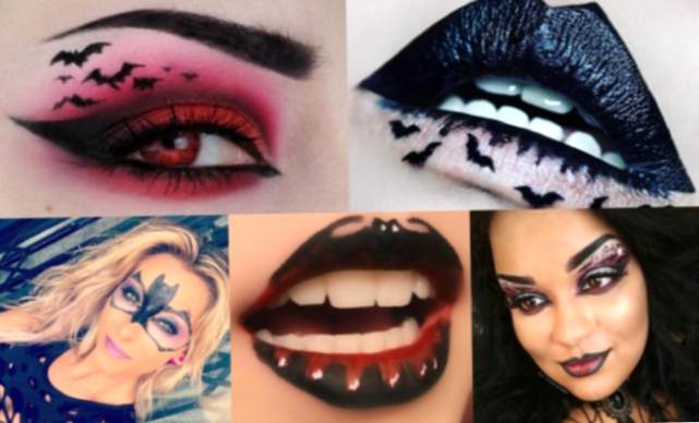 Fledermaus Make-up: gruselige Ideen für Halloween