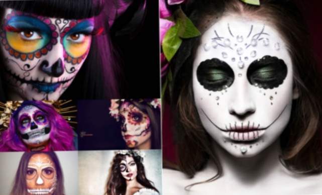 Ideen für ein mexikanisches Schädel-Make-up