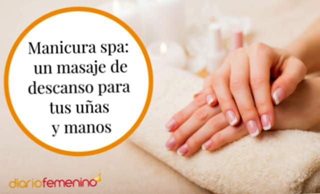 Voici la manucure du spa: un massage au repos pour les ongles et les mains